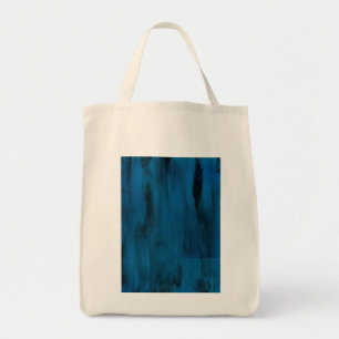 Tote Bag Mélancolie de minuit – Abstrait texturé bleu profo