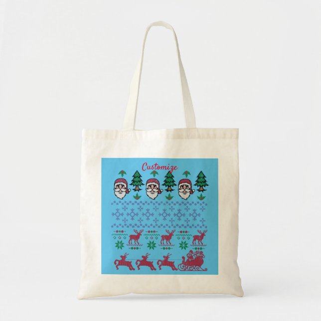 Tote Bag Mélange aléatoire de Noël laid Thunder_Cove (Devant)