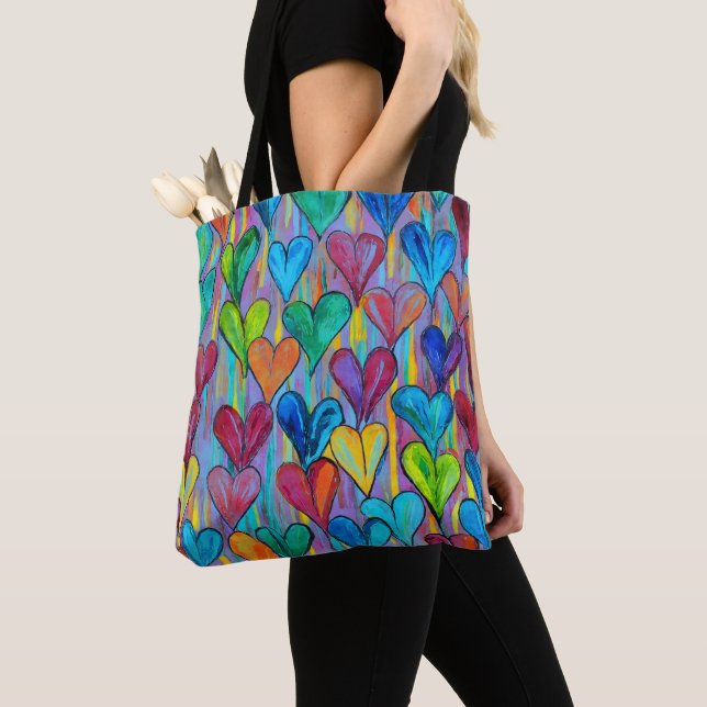 Tote Bag Mélange bleu Motif amusant (De près)