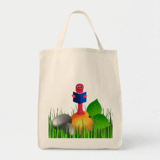 Tote Bag Mélange coloré ver de livre ou ver de livre dans l