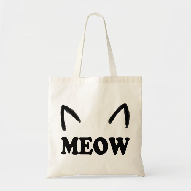 Tote Bag Mélanger Avec Les Oreilles De Chat (Devant)