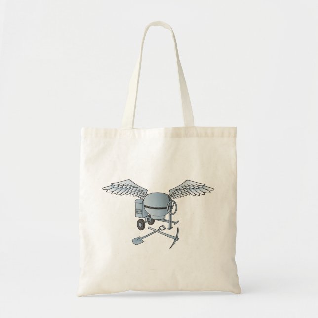 Tote Bag Mélangeur de béton bleu-gris (Devant)