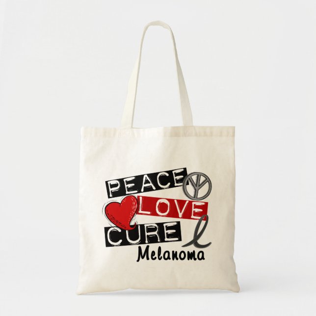Tote Bag Mélanome de traitement d'amour de paix (Devant)