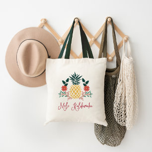 Tote Bag Mele Kalikimaka   Ananas de Noël hawaïen