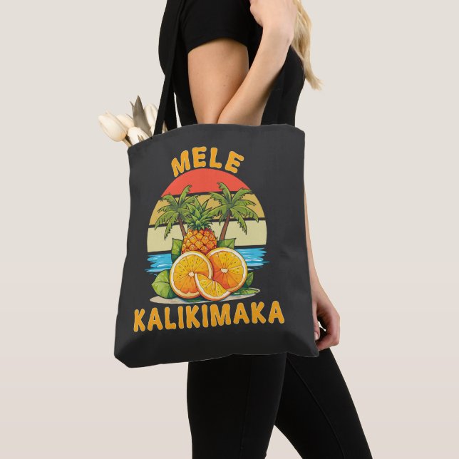 Tote Bag Mele Kalikimaka Hawaii Joyeux Noël (De près)