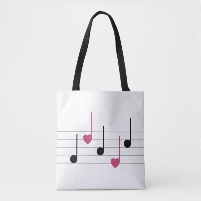 Tote Bag Mélodie de l'amour (linéaire) (Devant)