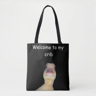 Tote Bag Mème de canard drôle – “Bienvenue dans mon antre” 