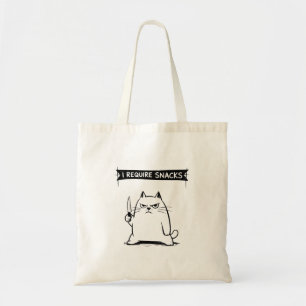 Tote Bag Mème de chat drôle J'ai besoin de snacks