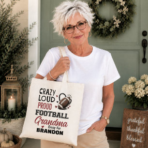 Tote Bag Mémé de football folle de fierté et bruyante
