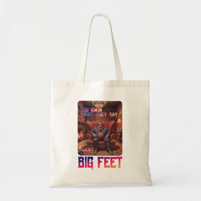 Tote Bag Mème de pieds Bigfoot amusant (Devant)