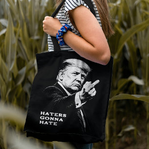 Tote Bag Meme drôle du doigt d'honneur de Trump 2026