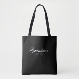 Tote Bag Mémé élégante script établie