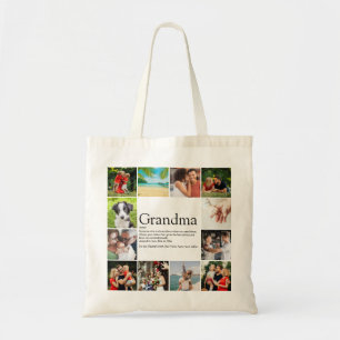 Tote Bag Mémé, Grand-mère Définition 12 Photo Collage