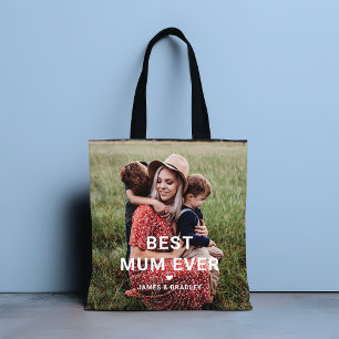 Tote Bag MÊME MEILLEURE MUM JAMAIS Coeur Fête des Mères Pho