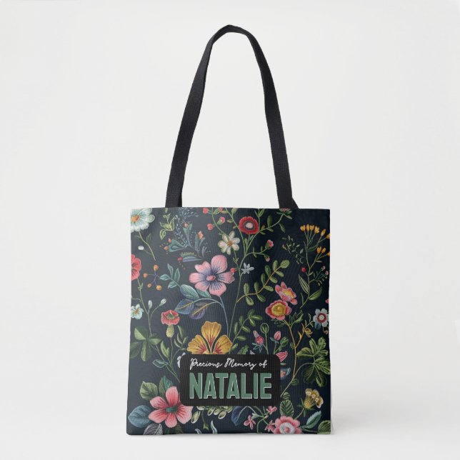 Tote Bag Mémoire florale personnalisée (Devant)