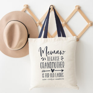 Tote Bag Mémorial   Grand-mère est pour les vieilles dames