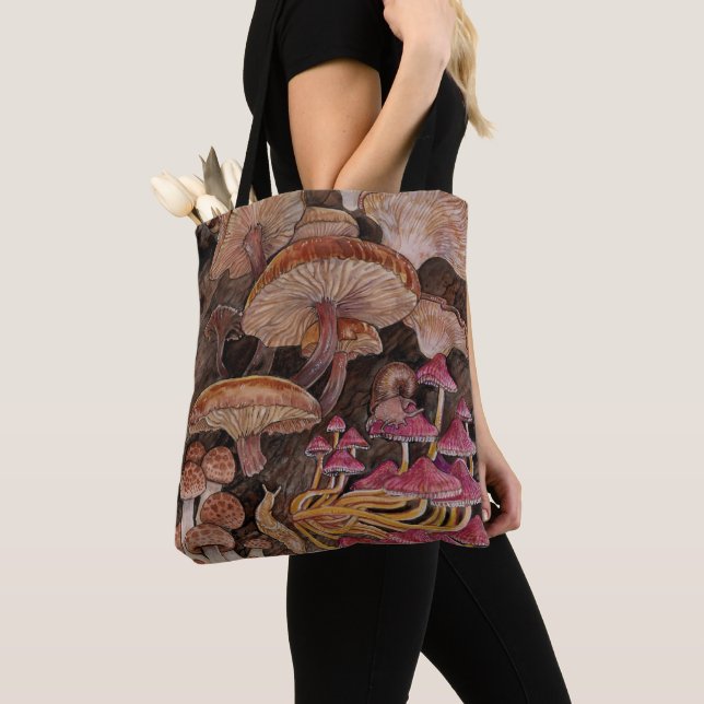 Tote Bag Ménagerie de champignons (De près)