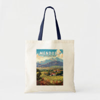 Mendoza Argentina Travel Art Vintage
