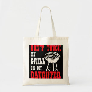 Tote Bag Mens BBBQ Chemise Stand Back Papa Grilling Funny F