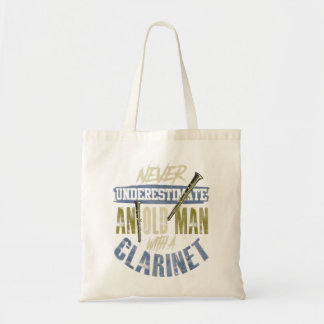 Tote Bag Mens Clarinet Funny Old Man Clarinetist Clarinet P