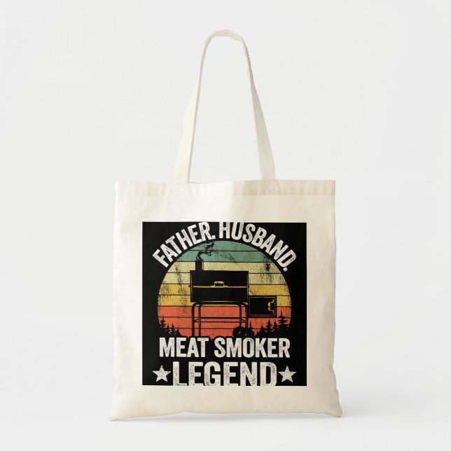 Tote Bag Mens Funny BBQ Vêtements Mens Cadeau pour lui Roi  (Devant)