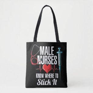 Tote Bag Mens Funny Carer Hospital Murse I Nurse Do you lov