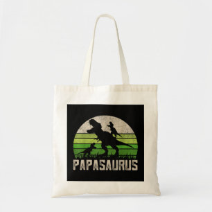 Tote Bag Mens Funny Grand-pa Chemises, Papasaurus Dinosaur 