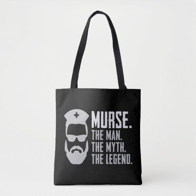 Tote Bag Mens Funny Never Underestimate An Old Man With A B (Devant)