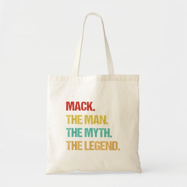 Tote Bag Mens Mack The Man The Myth The Legend (Devant)