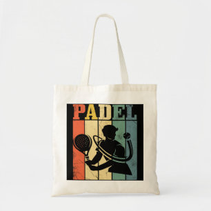 Tote Bag Mens Padel Racket Ball Design Rétro Pour Padel Ten