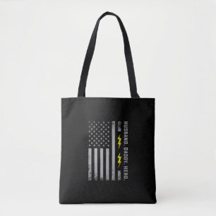 Tote Bag Mens Patriotic Electrician Dad American Flag Fars