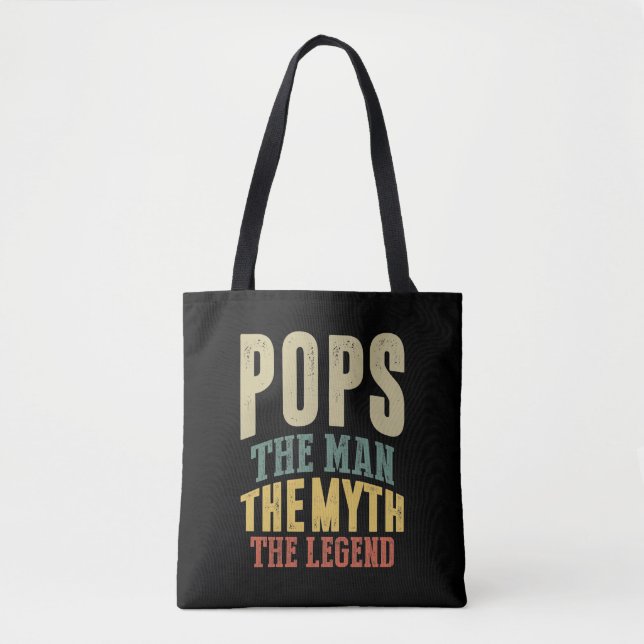 Tote Bag Mens Pops L'Homme Mythe Légende Père Cadeau (Devant)