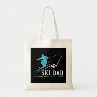 Tote Bag Mens Ski Papa Funny Sports d'hiver Ski Père Gif