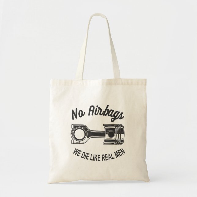 Tote Bag Mens Speed Racing Sports Car No Airbags - We Die L (Devant)