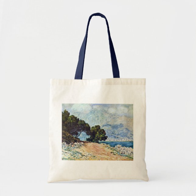 Tote Bag Menton vu du Cap Martin par Claude Monet (Devant)
