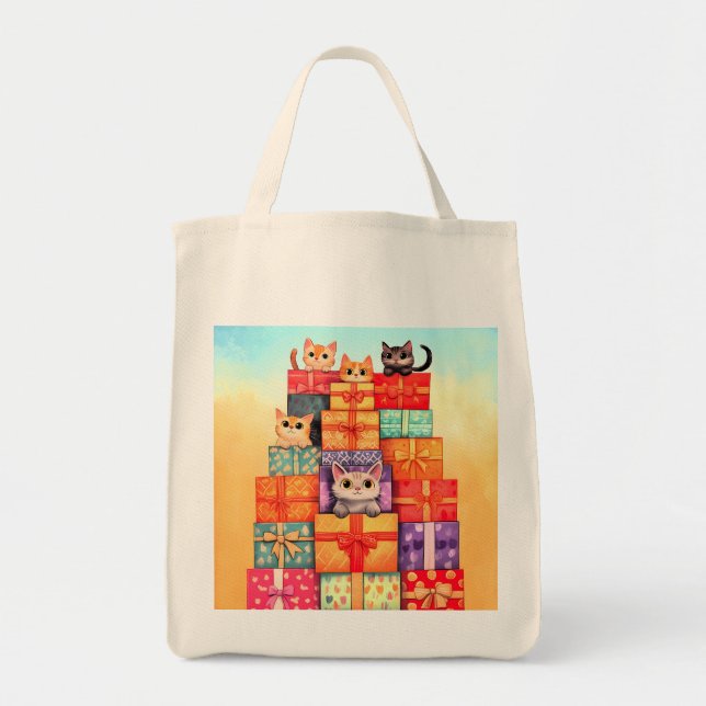 Tote Bag Meow Gift Birthday Tower (Devant)