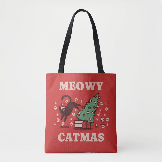 Tote Bag Meowy Catmas (Devant)