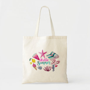 Tote Bag Mer et aquarelle d'été