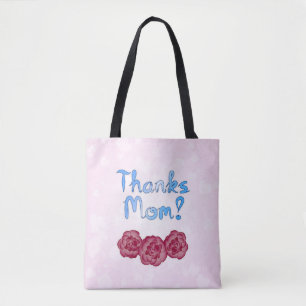 Tote Bag Merci à Maman avec Carnation Flower pour la fête d