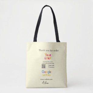 Tote Bag Merci analyse de l'avis Google QR entreprise