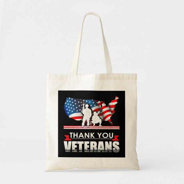 Tote Bag Merci Anciens combattants américains 280 (Devant)