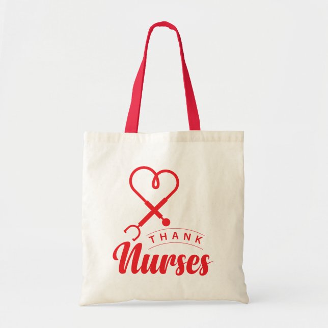 Tote Bag Merci aux infirmières (Devant)