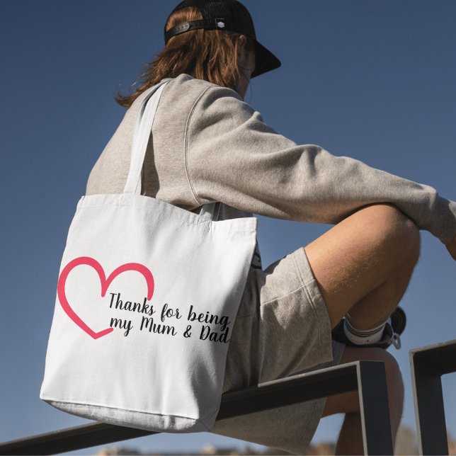 Tote Bag Merci Coeur Design | (Créateur téléchargé)
