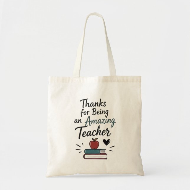Tote Bag Merci d'être un professeur incroyable (Devant)