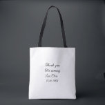 Tote Bag merci d'être venu nom du texte du message<br><div class="desc">Conception</div>