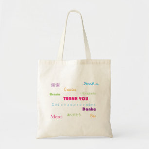 Tote Bag Merci en plusieurs langues