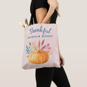 Tote Bag Merci gracieux béni avec un Citrouille orange