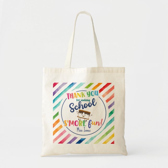 Tote Bag Merci pour faire de l'école SMore enseignant comme (Devant)