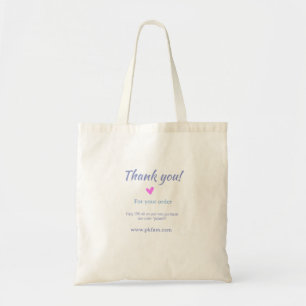 Tote Bag Merci pour l'achat détail de l'entreprise familial