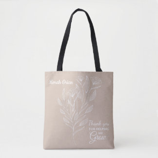Tote Bag Merci Pour m'aider à développer l'art de la ligne